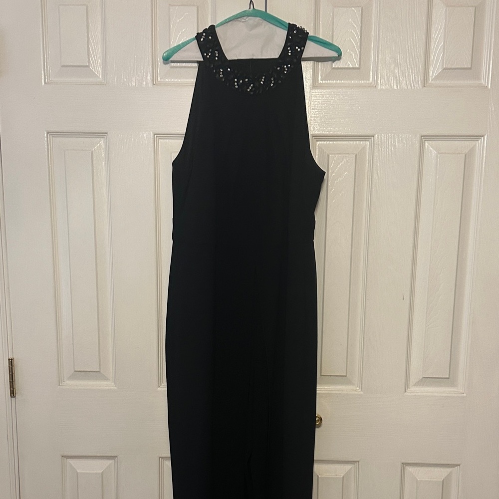 Tahari Black Wide Leg Jumpsuit